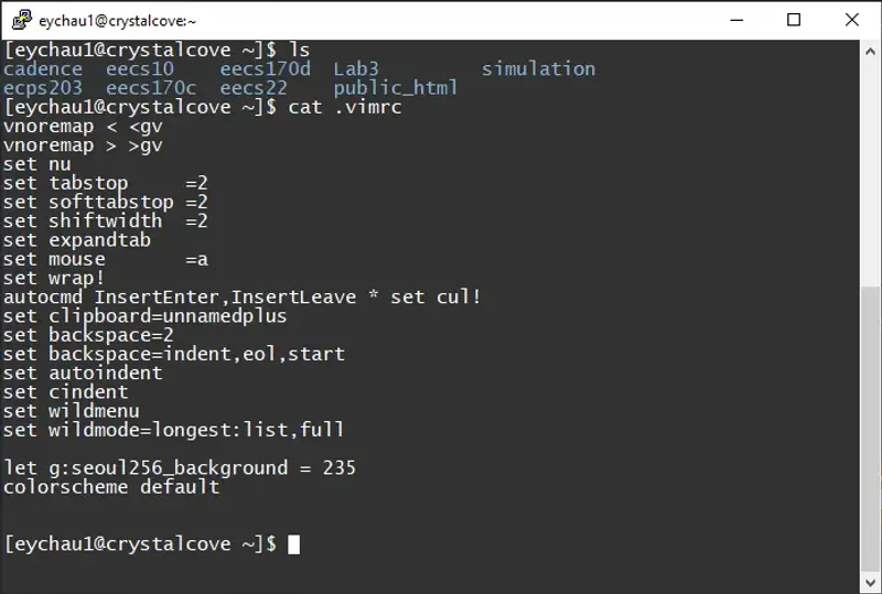 uci server terminal session