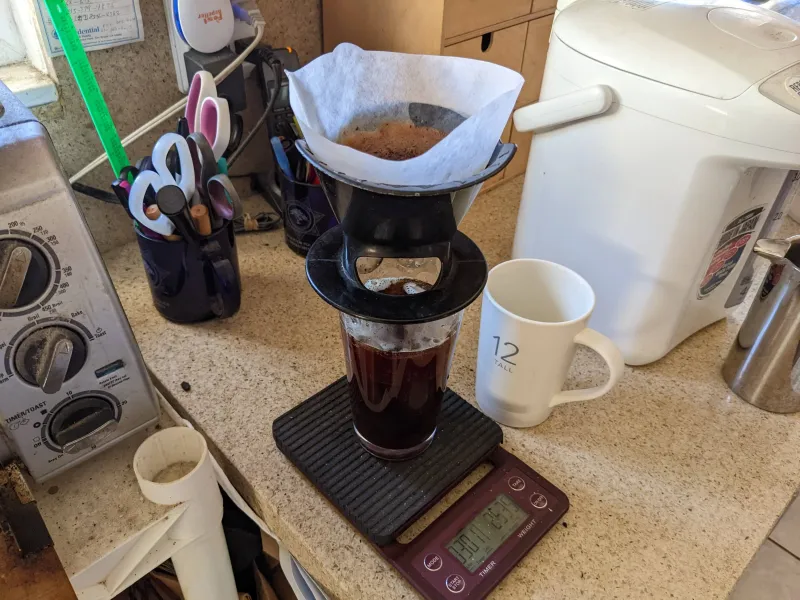 coffee in a glass