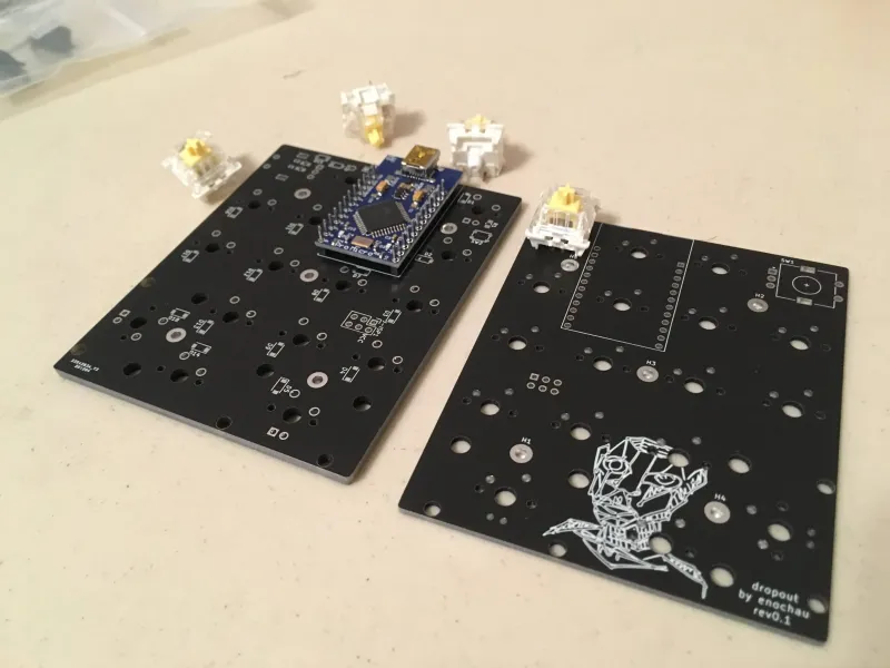 Rev 0.1 PCB w/ components