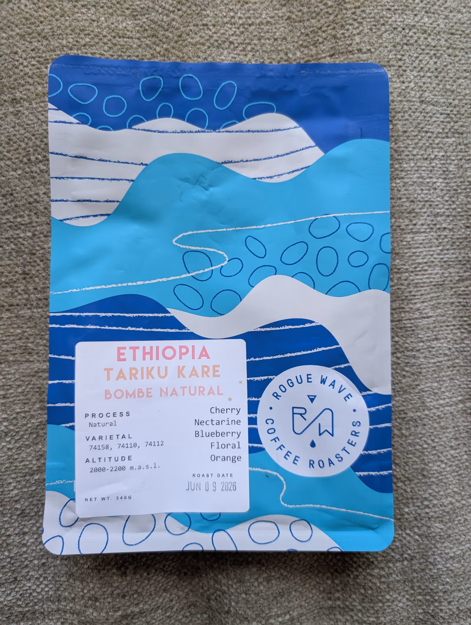 Rogue Wave coffee bag