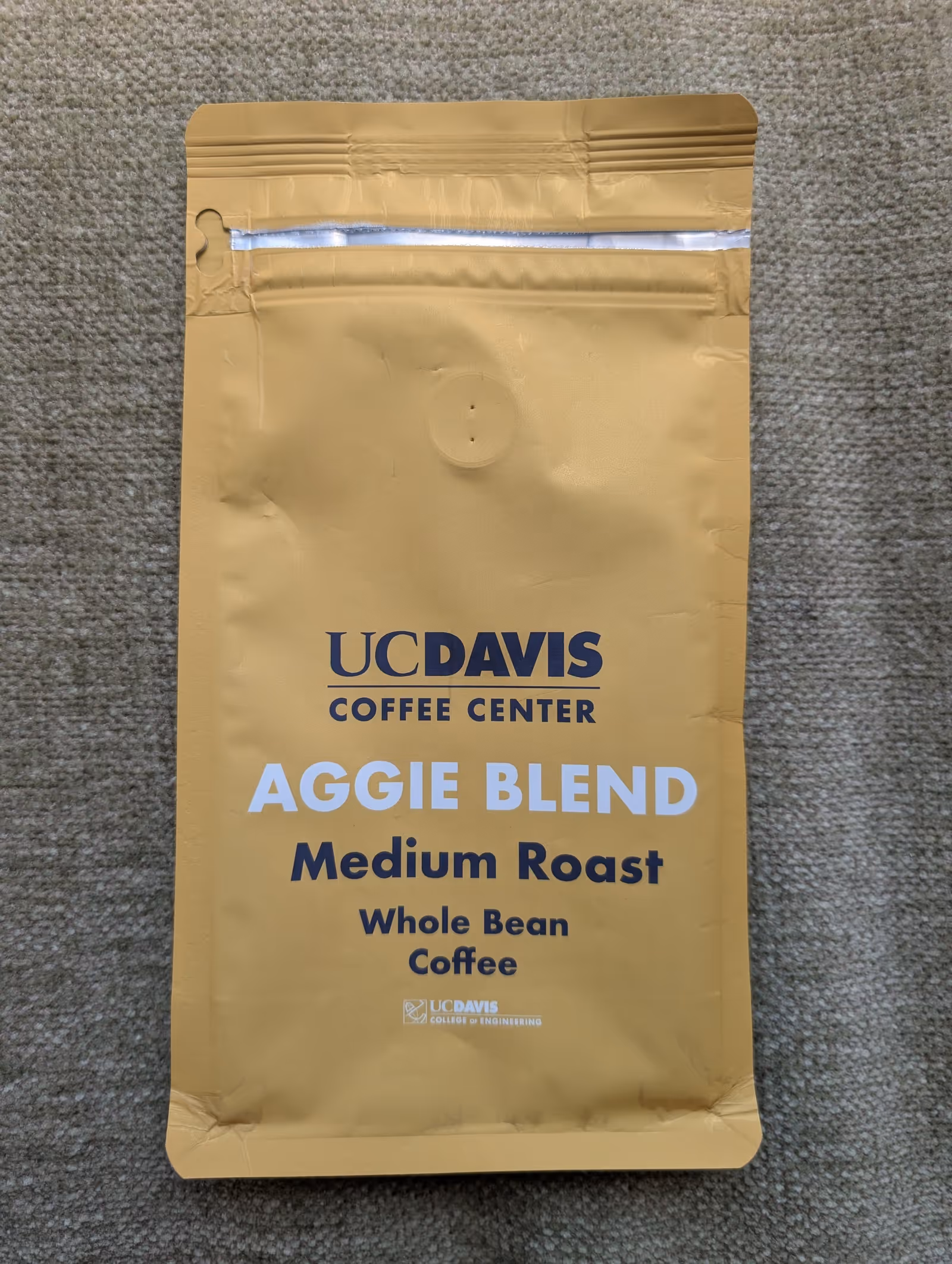 UC Davis coffee bag