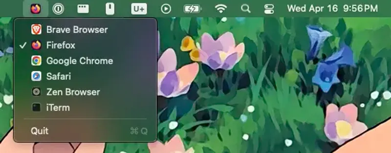 updated menu bar