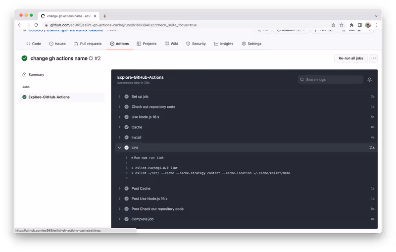 initial eslint CI run